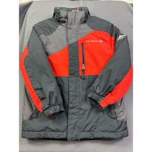 Free Country Boy's FCXtreme Winter Jacket Red Charcoal Grey Size S 7/8 Ripstop